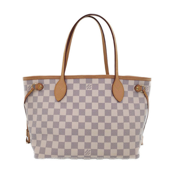 Louis Vuitton PM Bag Azur Damier White Neverfull Tote - Picture 1 of 8